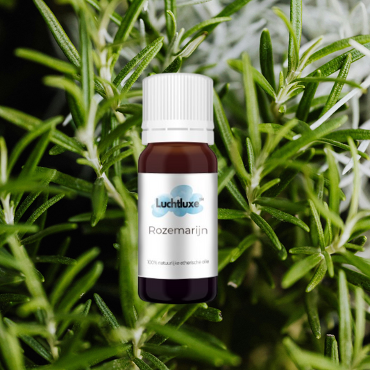 Een flesje met etherische olie, geschikt voor gebruik in aroma diffusers, met een natuurlijke geur voor ontspanning en welzijn.