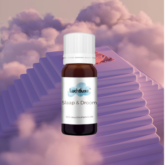 Een flesje met etherische olie, geschikt voor gebruik in aroma diffusers, met een natuurlijke geur voor ontspanning en welzijn.